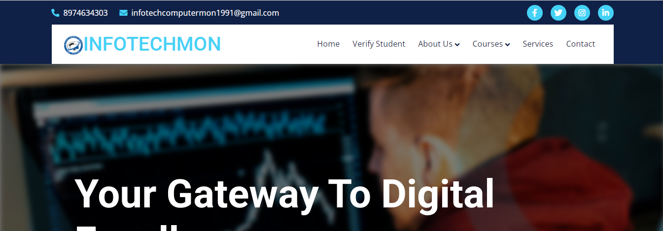 Infotech Computer Institute Website Design and Development Project by SystemTech India